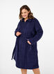 Terry bathrobe with a zipper, Navy Blazer, Model image number 0