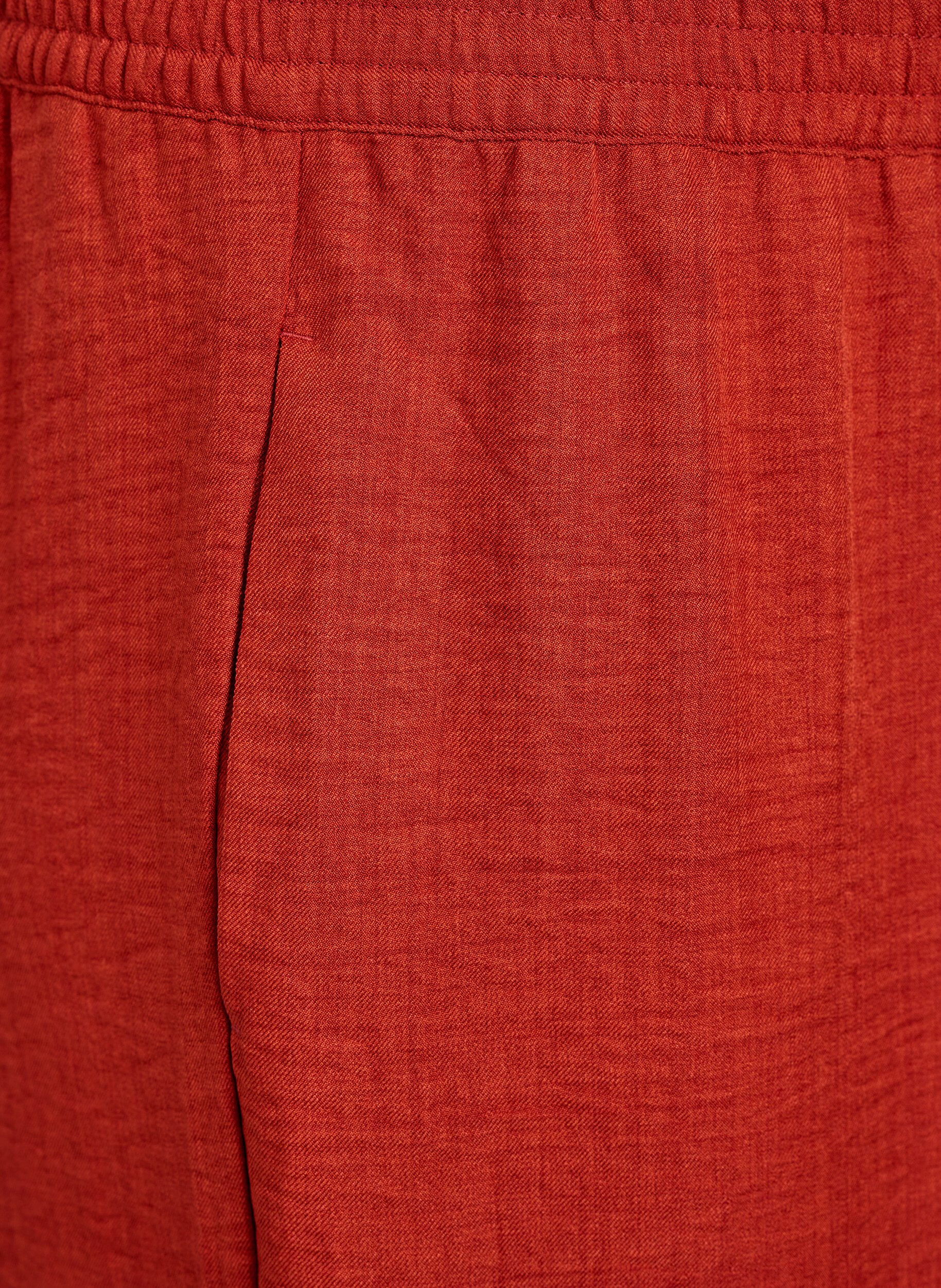 ZizzifashionLoose trousers with elasticated waistband and pockets, Red, Packshot image number 2