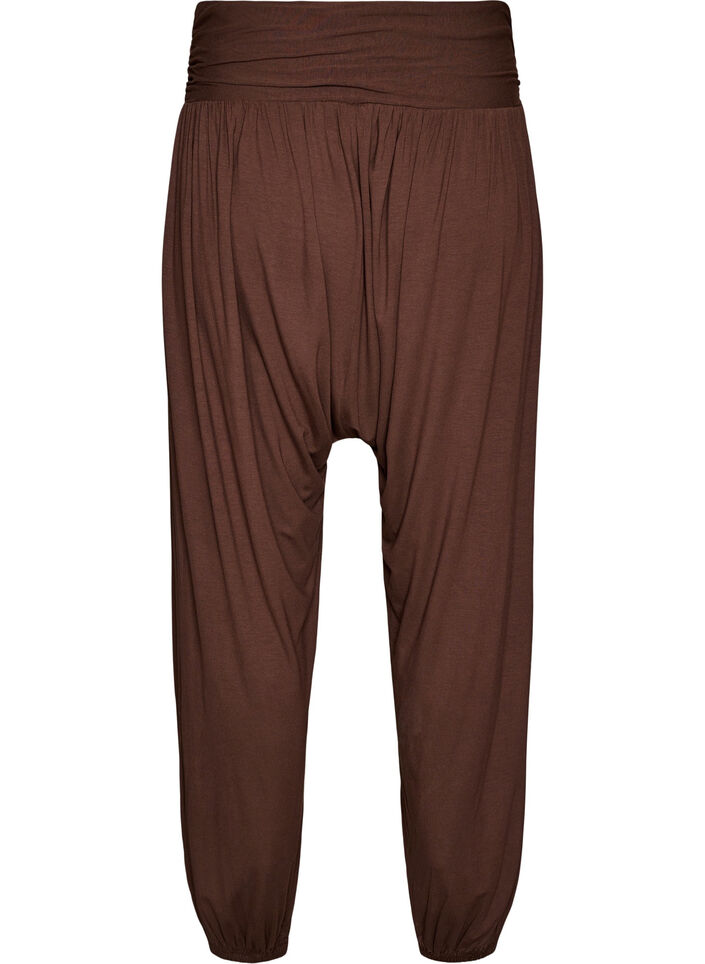 Loose-fitting harem trousers, Brown, Packshot image number 1