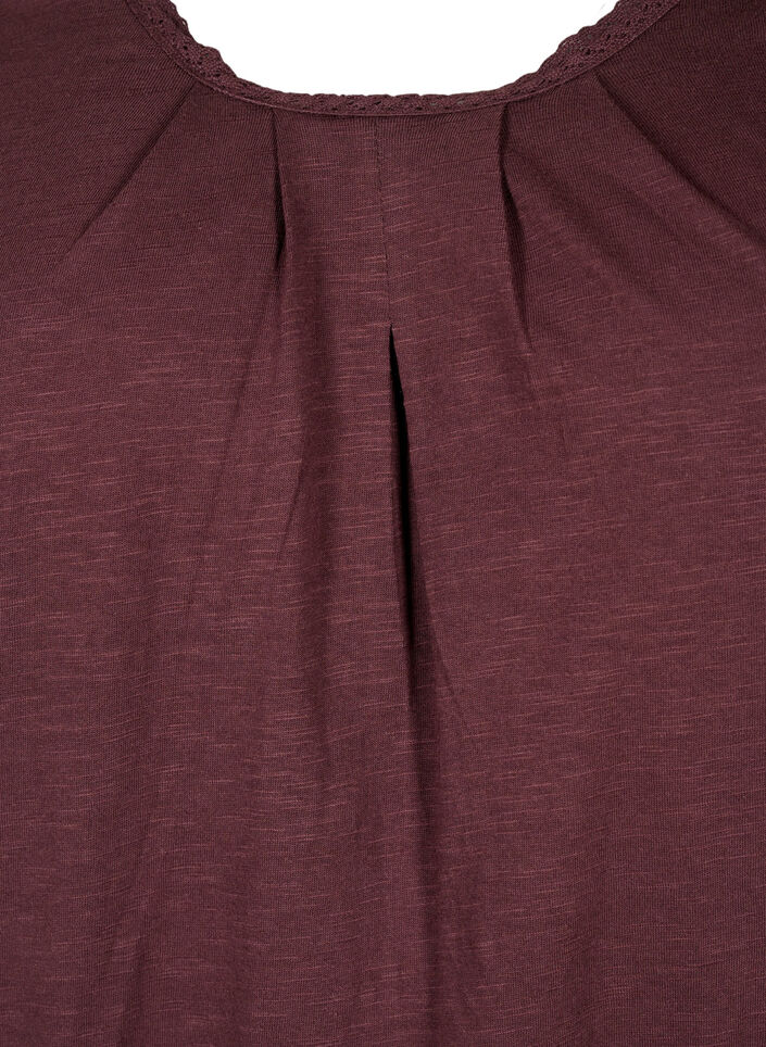 Cotton blouse with 3/4 sleeves, Fudge, Packshot image number 2