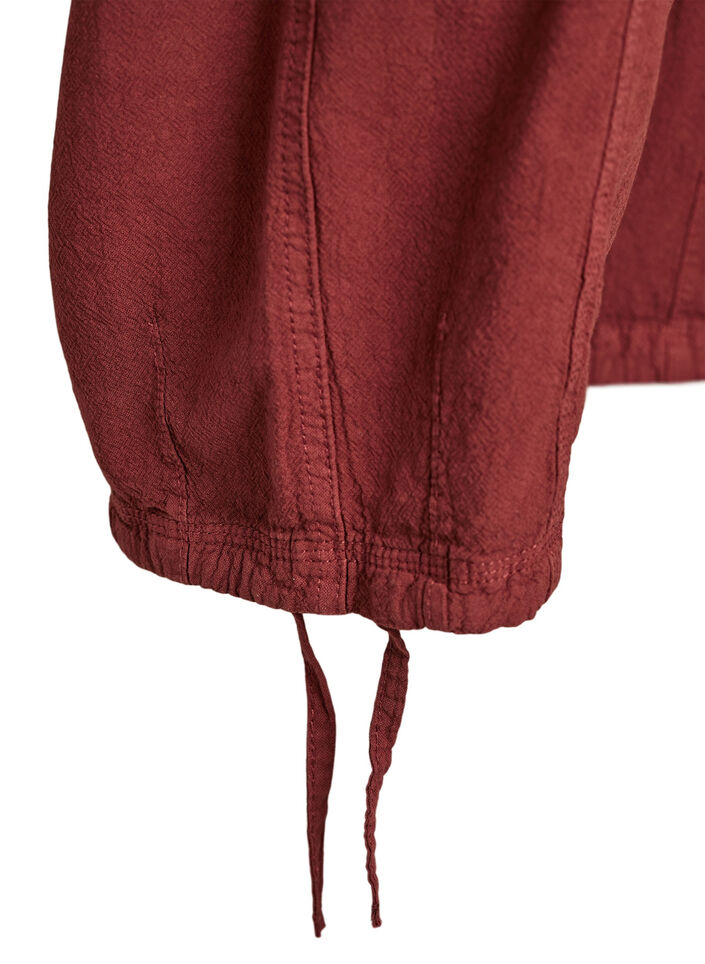 Cotton Capri trousers, Red, Packshot image number 3