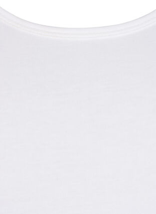 Cotton basic top, Bright White, Packshot image number 2