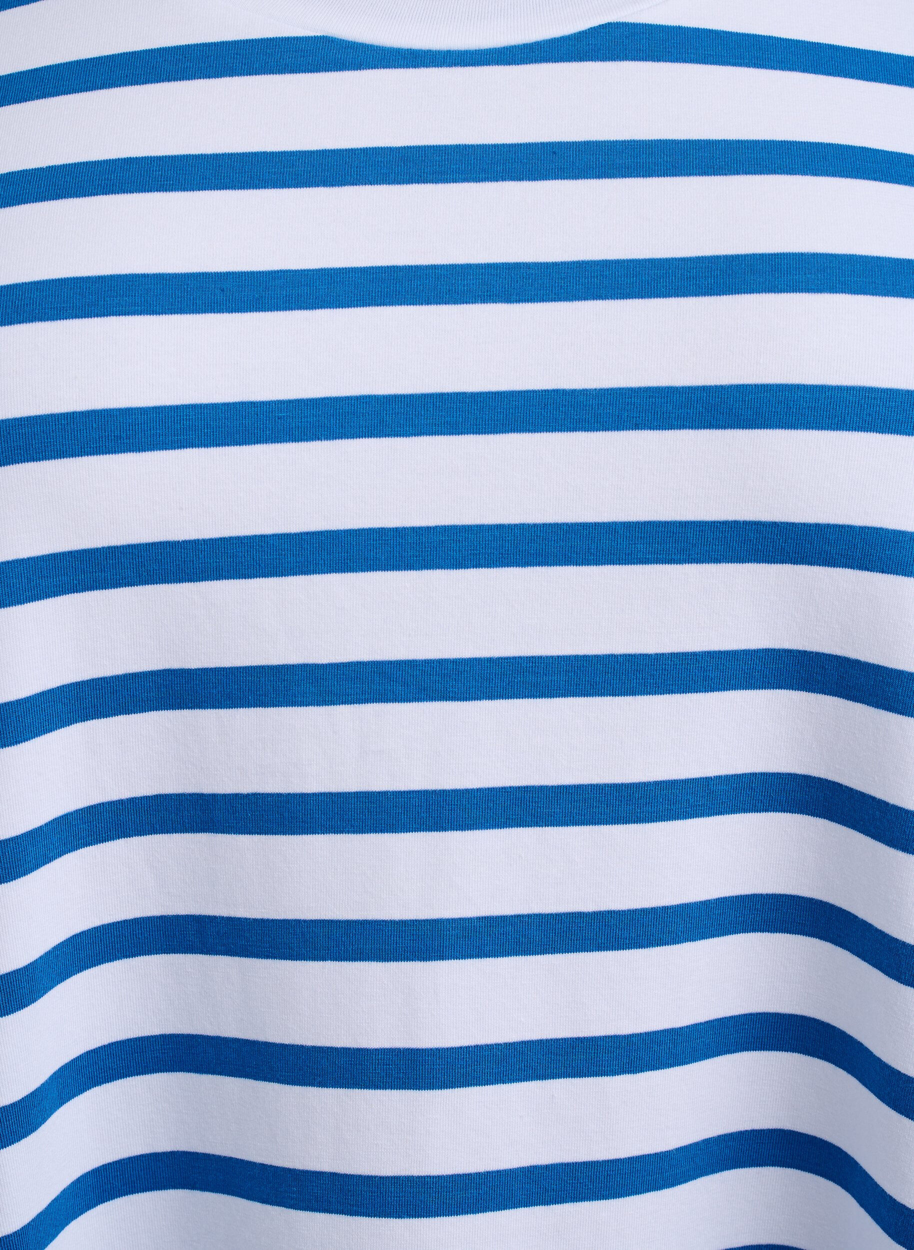 Zizzifashion Striped jersey dress with short sleeves, Blue, Packshot image number 2
