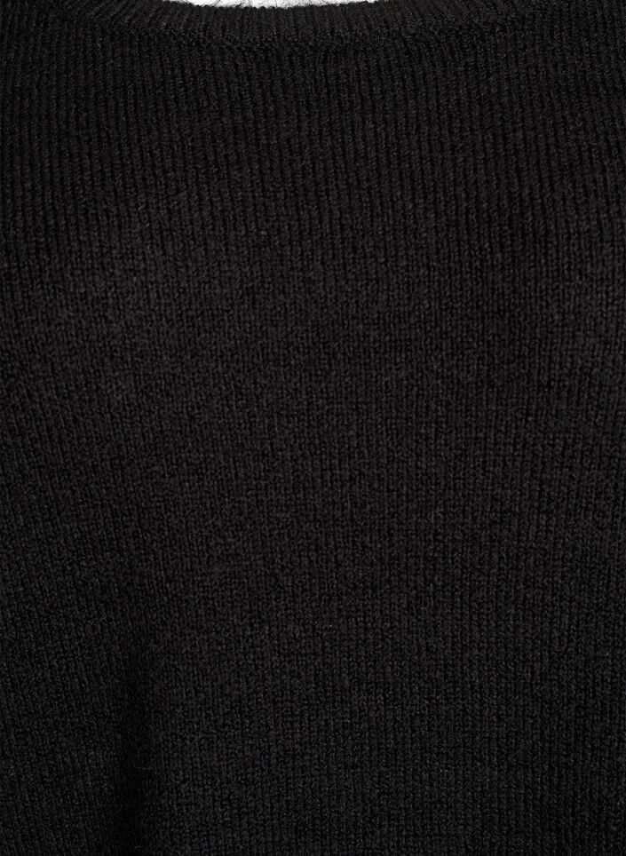 Soft knit with a round neck, Black, Packshot image number 2