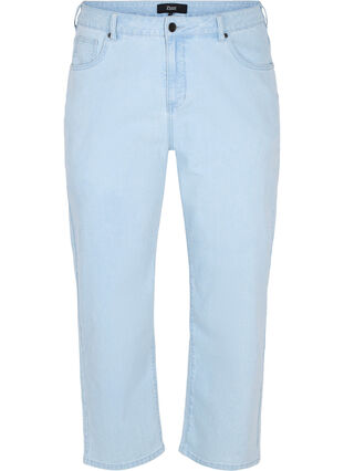Straight, ankle length jeans, Light blue denim, Packshot image number 0