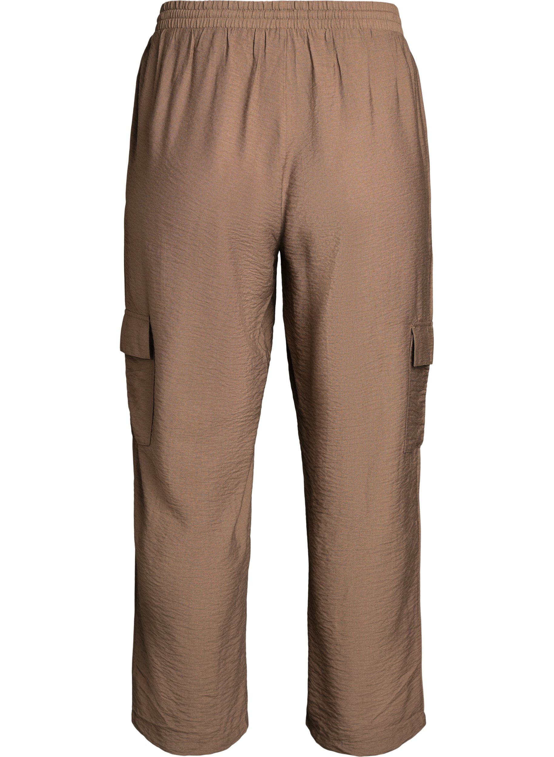 Zizzifashion High-waisted cargo trousers, Beige, Packshot image number 1