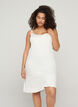 Plain-coloured slip dress in viscose, White, Model image number 0