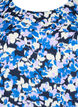 FLASH - Long sleeved blouse with smock and print, Blue Purple Flower, Packshot image number 2