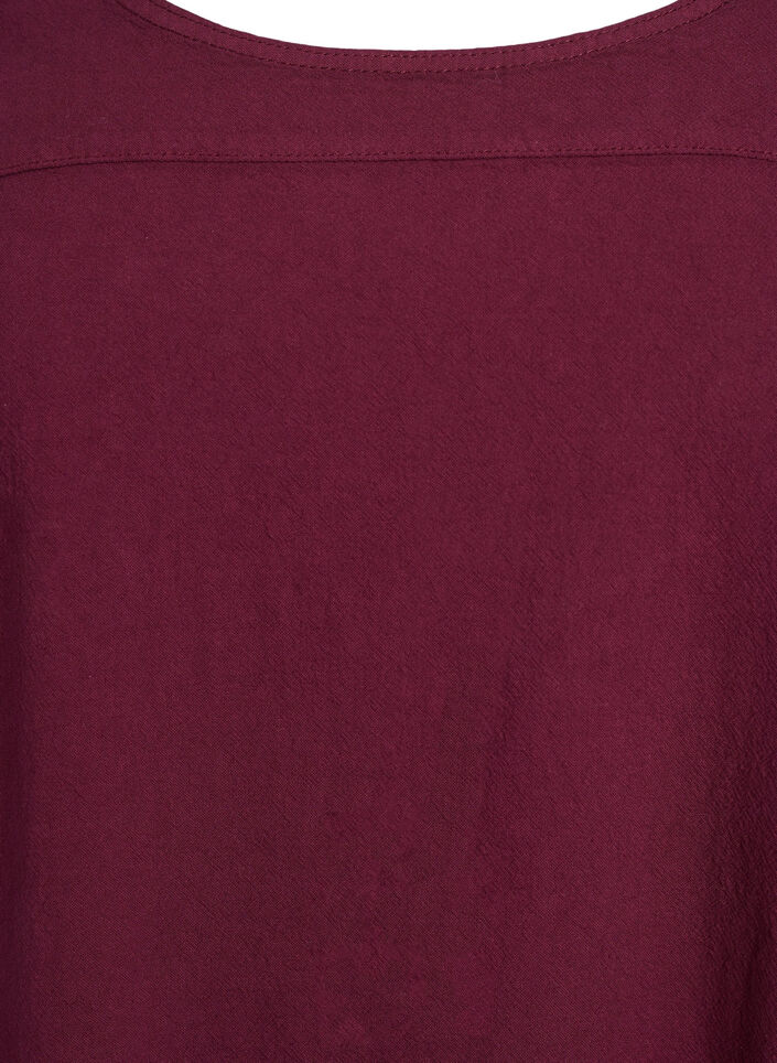 Short sleeve cotton dress, Dark Bordeaux, Packshot image number 2