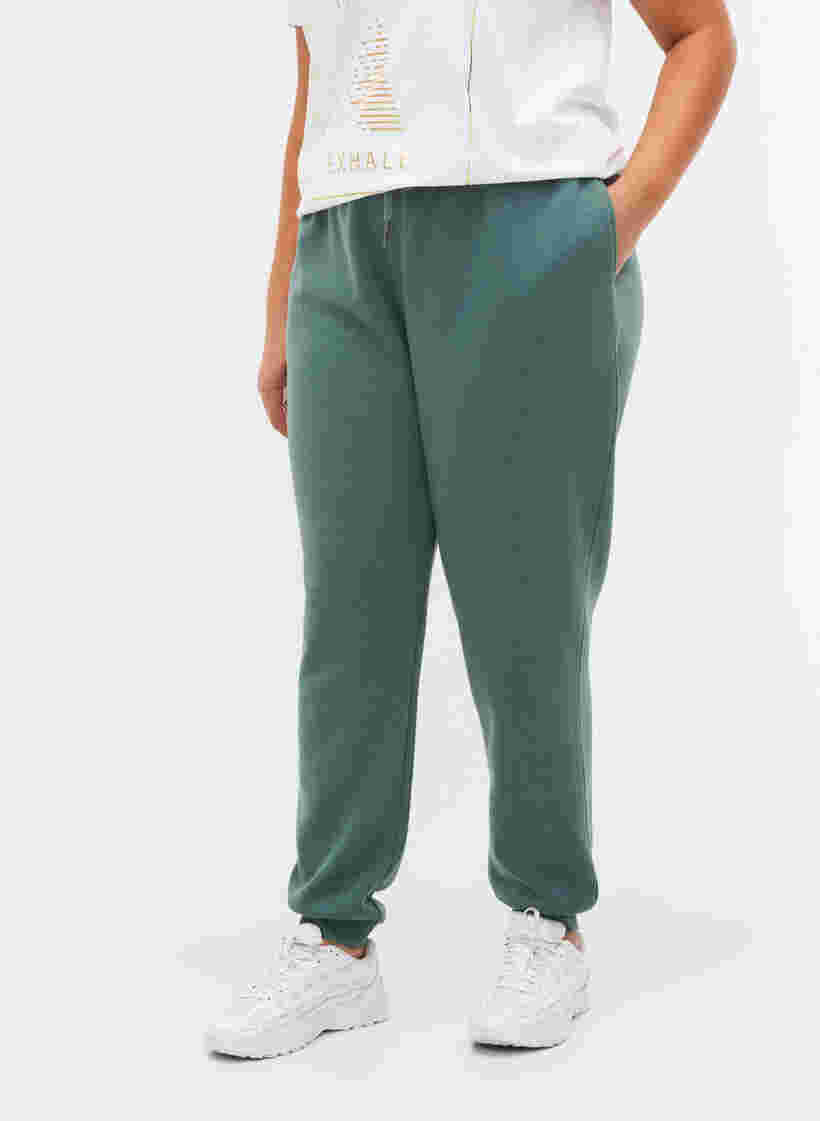 Sweatpants with tie string and pockets, Dark Forest, Model image number 1