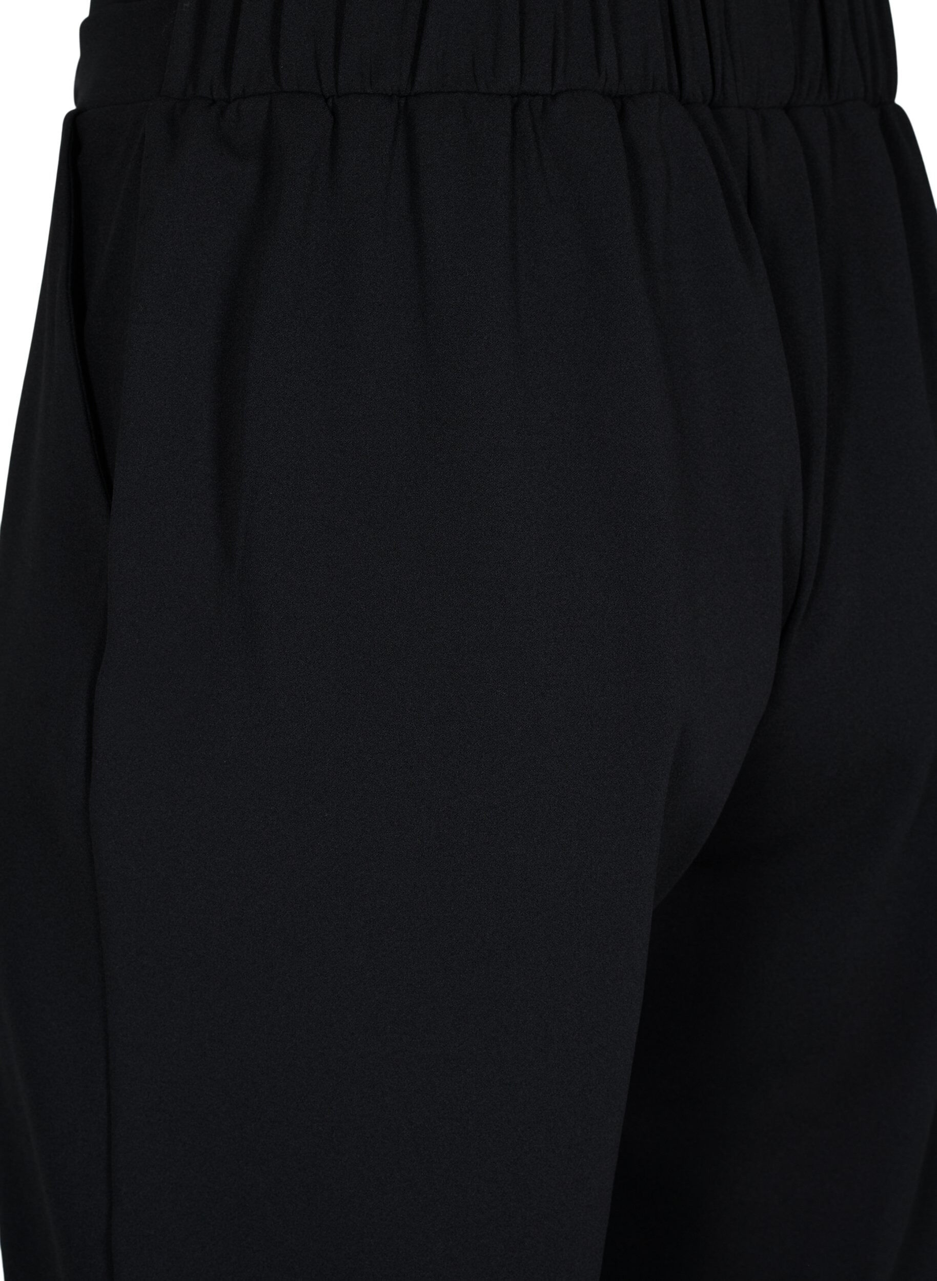 Zizzifashion Ankle length trousers with loose fit, Black, Packshot image number 3