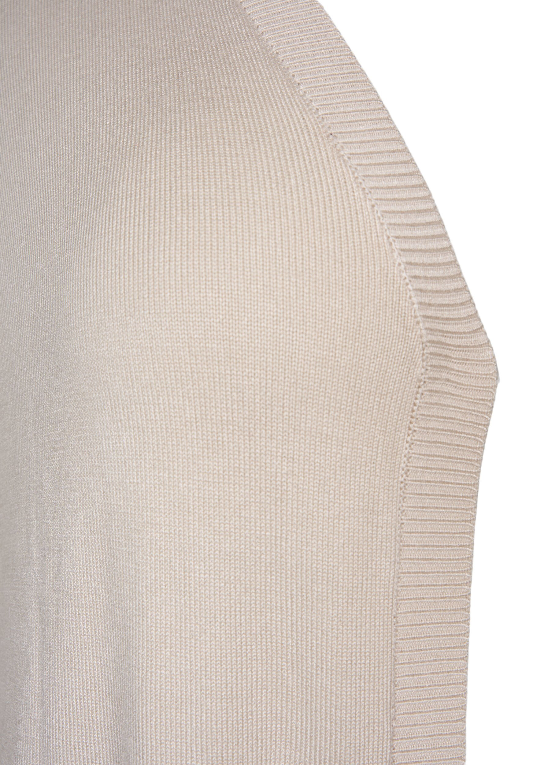 ZizzifashionLong knitted cardigan in a viscose blend, Beige, Packshot image number 2