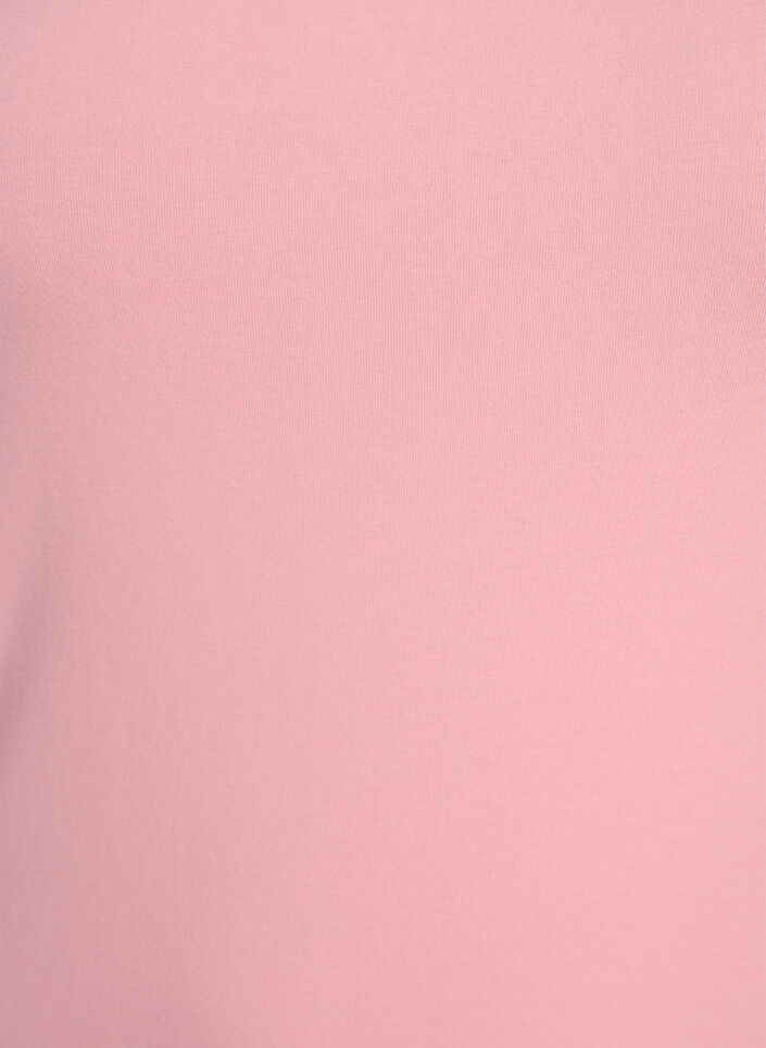 Solid color basic top in cotton, Rose, Packshot image number 2