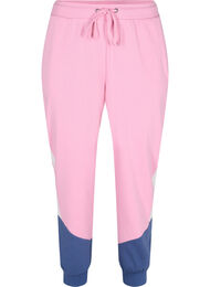 Sweatpants with colour block, C. Pink C. Blocking, Packshot
