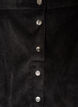 A-line corduroy skirt with buttons, Black, Packshot image number 2