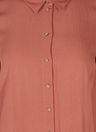 Long shirt dress in viscose, Copper Brown, Packshot image number 2