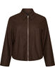 Short jacket with shirt collar and zip, Brown, Packshot image number 0
