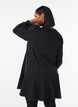Short sweat dress with ruffle detail, Black, Model image number 2