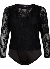 Body with lace and long sleeves