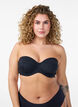 Padded strapless bra with detachable straps, Black, Model image number 0
