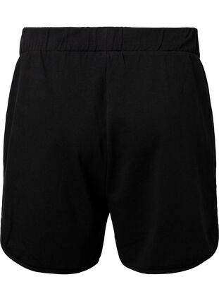 Plain workout shorts with pockets, Black, Packshot image number 1