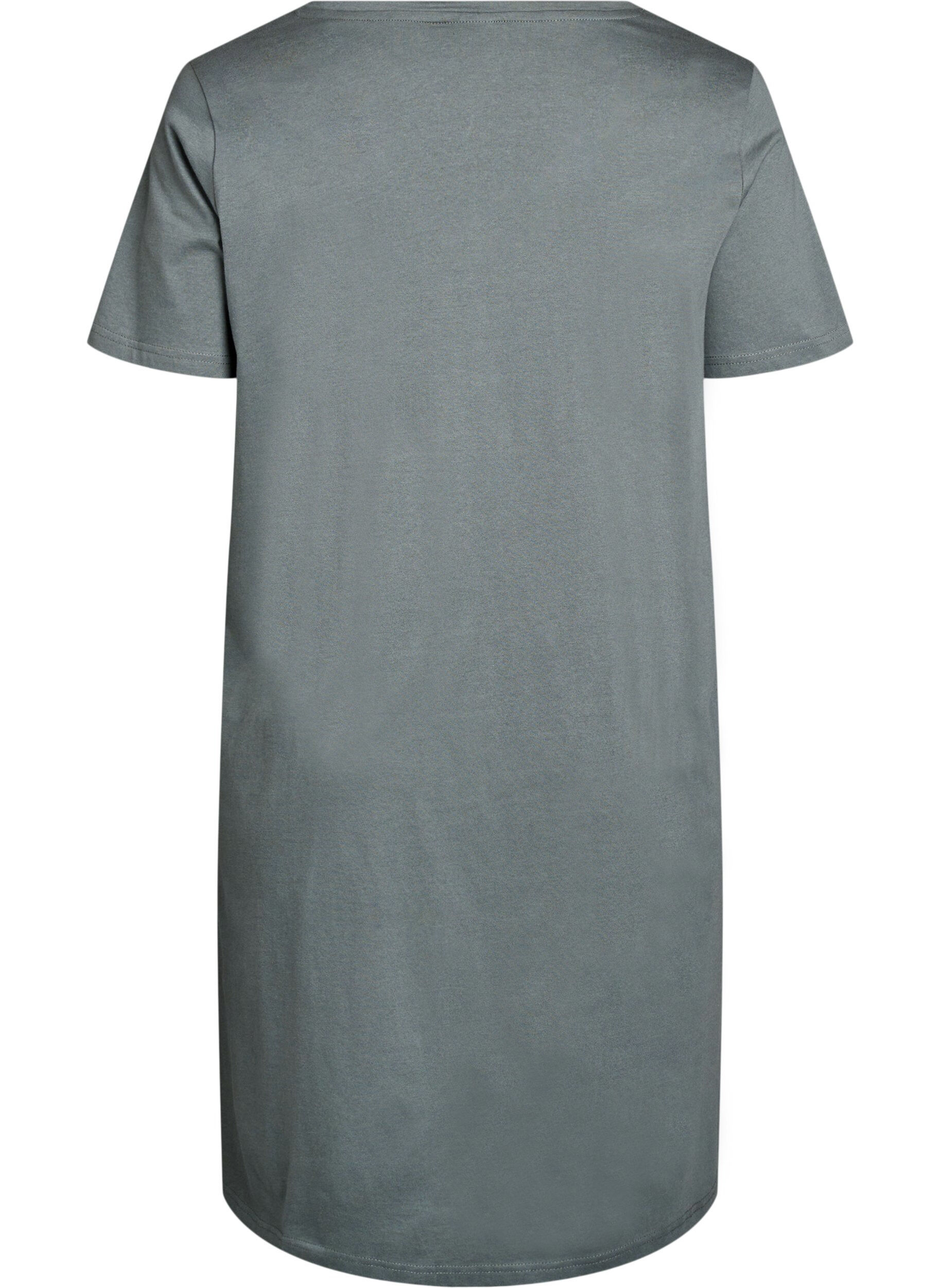 Zizzifashion Organic cotton nightgown with v-neck, , Packshot image number 1