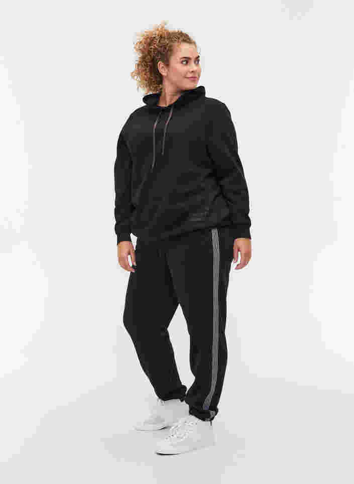 Sweatpants with a drawstring and pockets, Black, Model image number 0