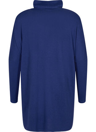Tunic with long sleeves and high neck, Deep Cobalt Mel., Packshot image number 1