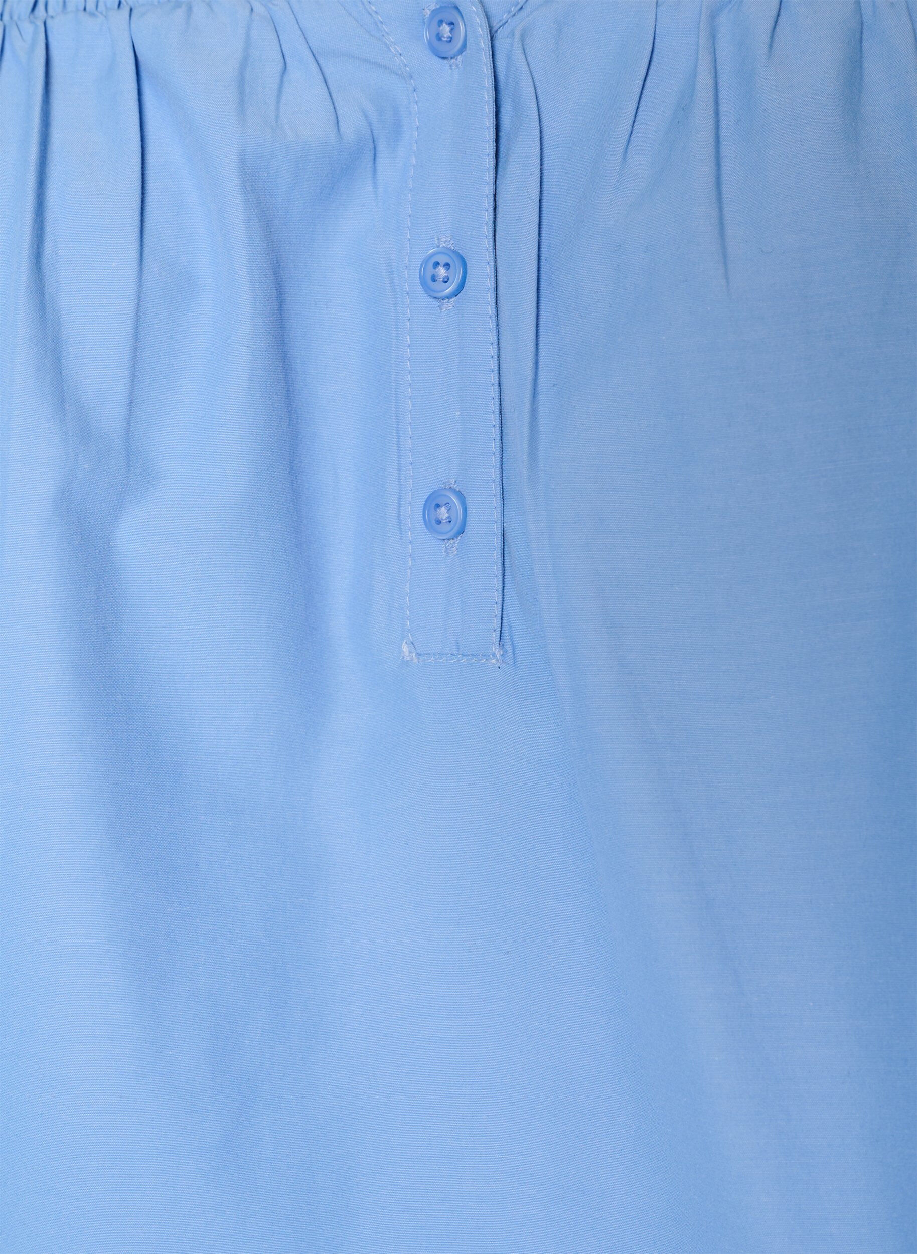 ZizzifashionBlouse with smock and 3/4 sleeves, Blue, Packshot image number 2