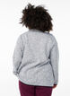 Jersey cardigan with a high collar and zip, Grey, Model image number 2