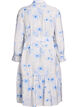 Floral midi dress with a belt and long sleeves, Light Blue, Packshot image number 1