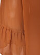 Blouse with ribbon tie and ruffle details, Brown, Packshot image number 3