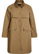 Long spring parka with corduroy collar, Brown, Packshot image number 0