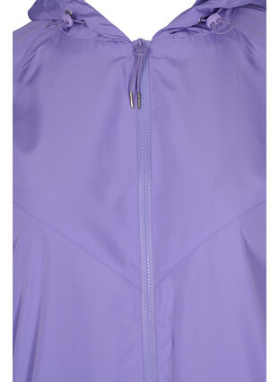 Short jacket with hood and adjustable bottom hem, Paisley Purple, Packshot image number 2