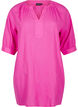 Cotton tunic with a V-neck, Rose, Packshot image number 0