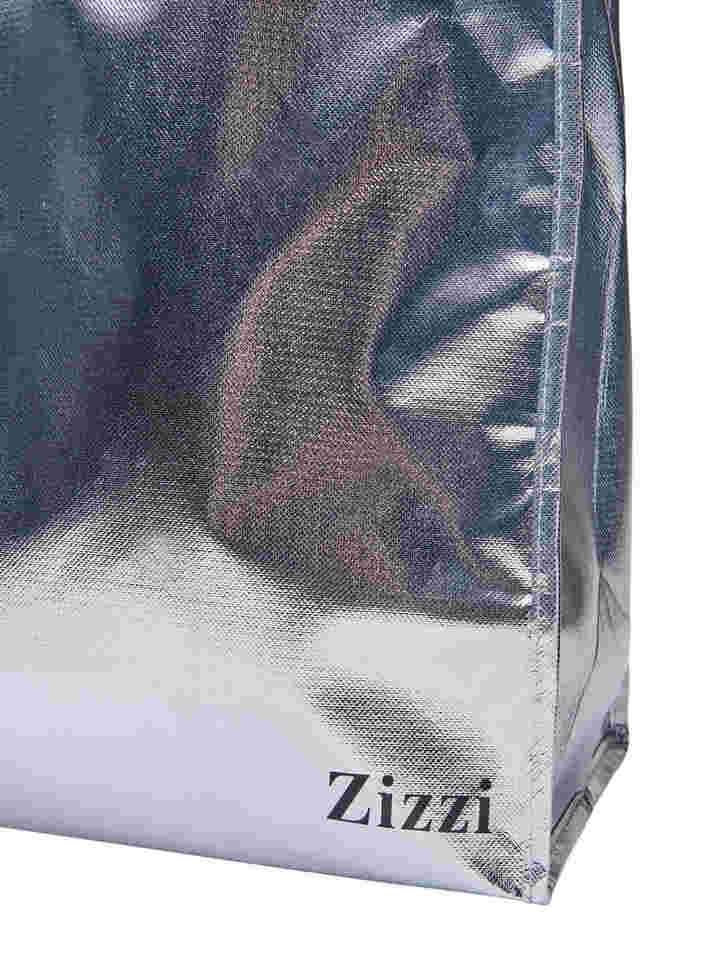 Shopping bag with zip, Silver, Packshot image number 2