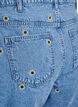 Denim shorts with embroidered flowers, Light Blue, Packshot image number 3
