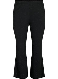 Glitter pants with bootcut, Black, Packshot