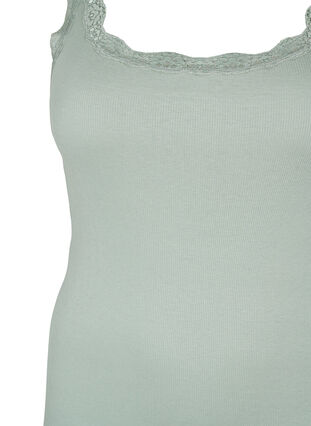 Top with lace trim, Green Milieu, Packshot image number 2