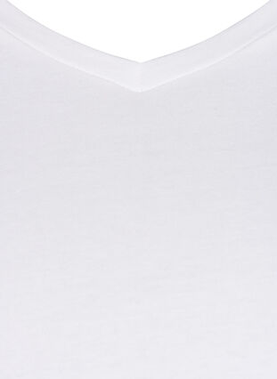 Basic plain cotton t-shirt, Bright White, Packshot image number 2