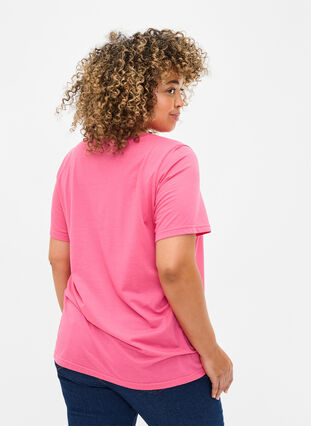 FLASH - T-shirt with motif, Hot Pink Amour, Model image number 1