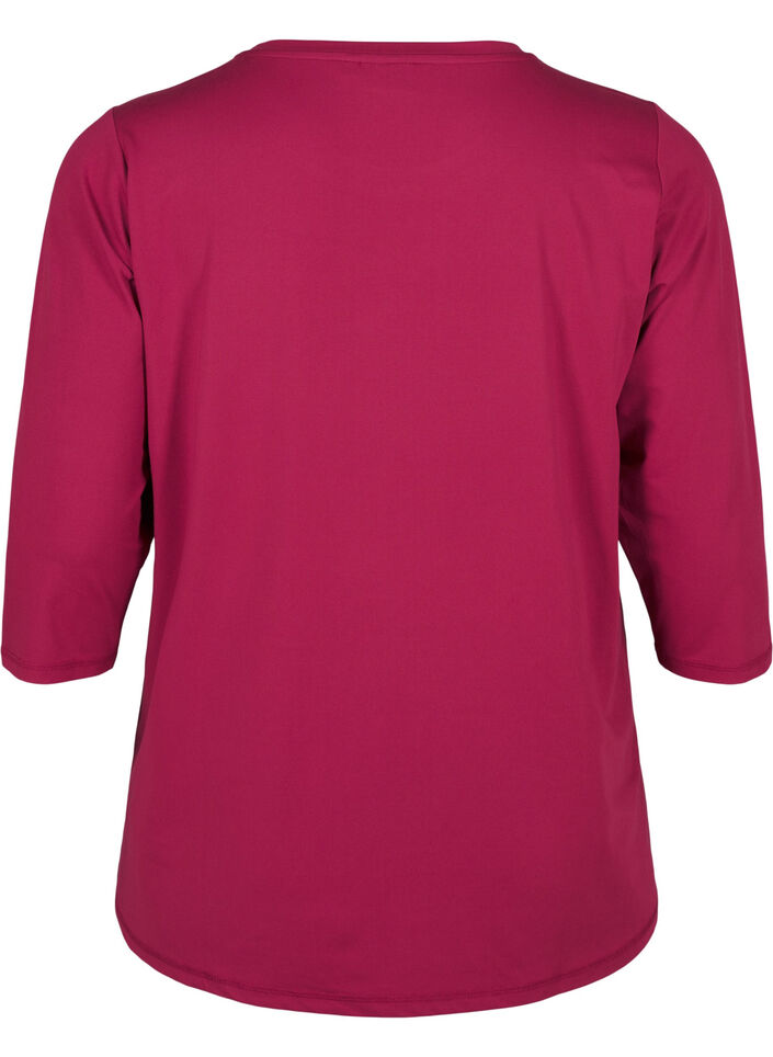 Sports top with 3/4 sleeves, Red, Packshot image number 1