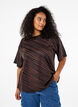 Oversize blouse with pattern, Brown, Model image number 0