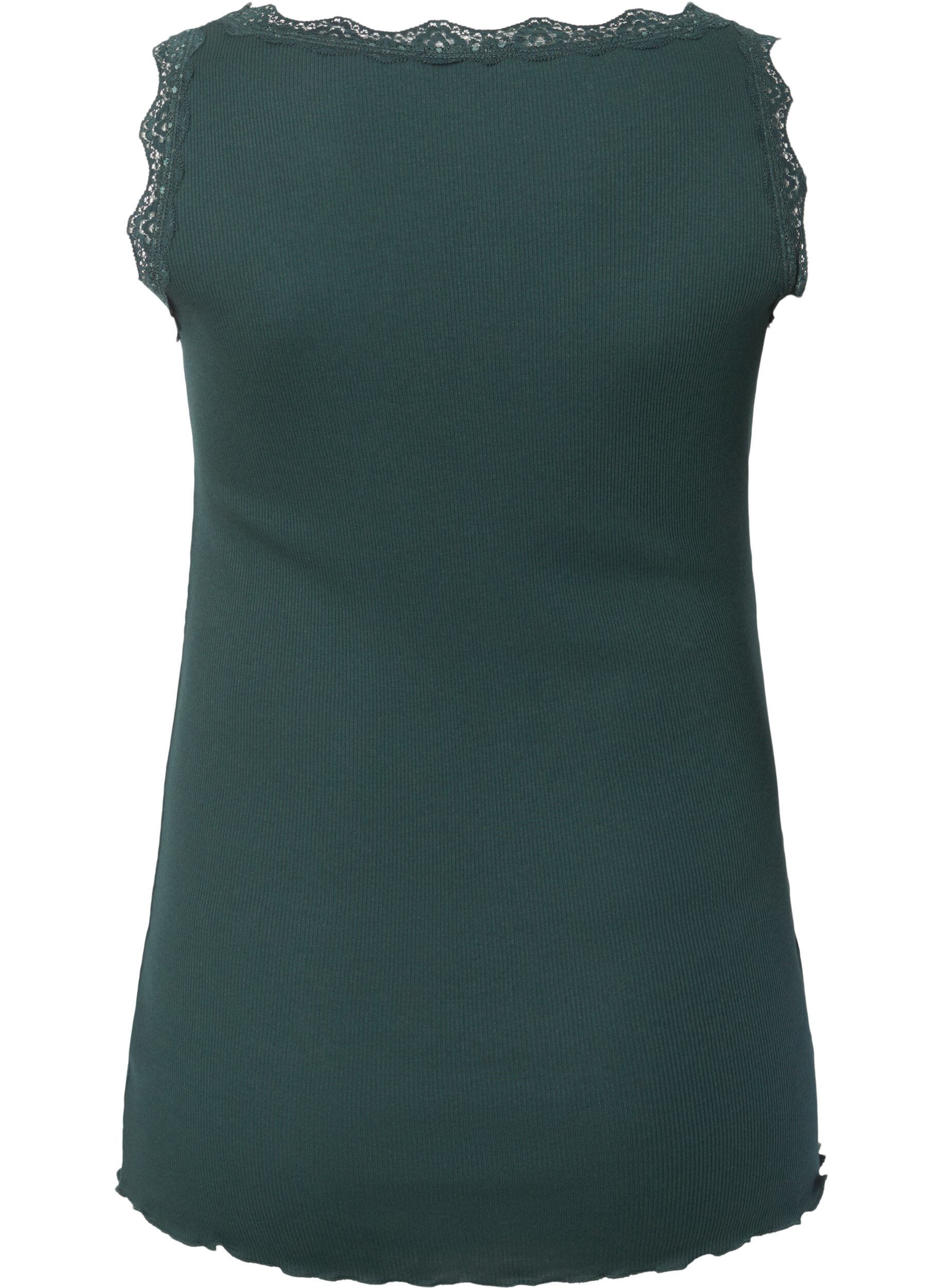Zizzifashion Top with lace trim, Green, Packshot image number 1