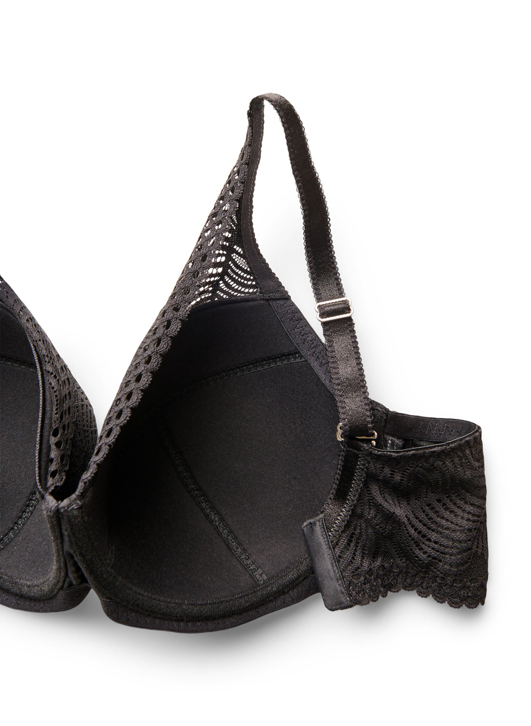 ZizzifashionLace bra with padded cups, Black, Packshot image number 3