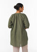 Cotton tunic with a V-neck, Green, Model image number 2
