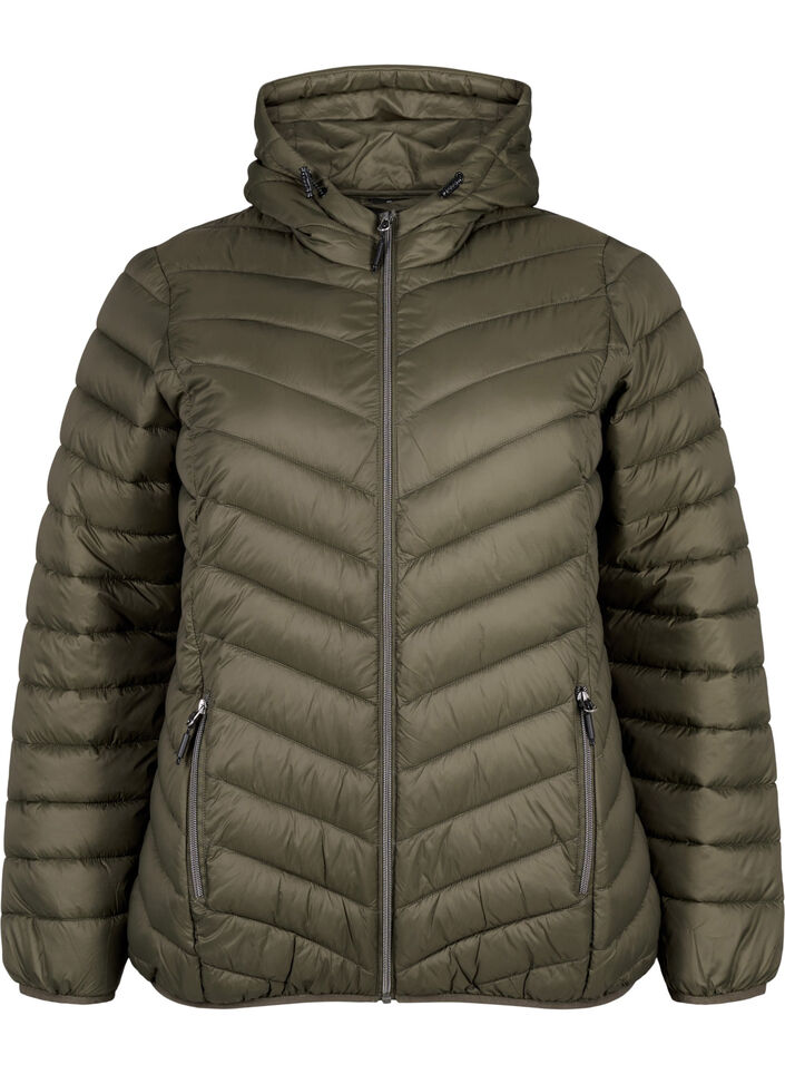 Lightweight jacket with hood, Green, Packshot image number 0