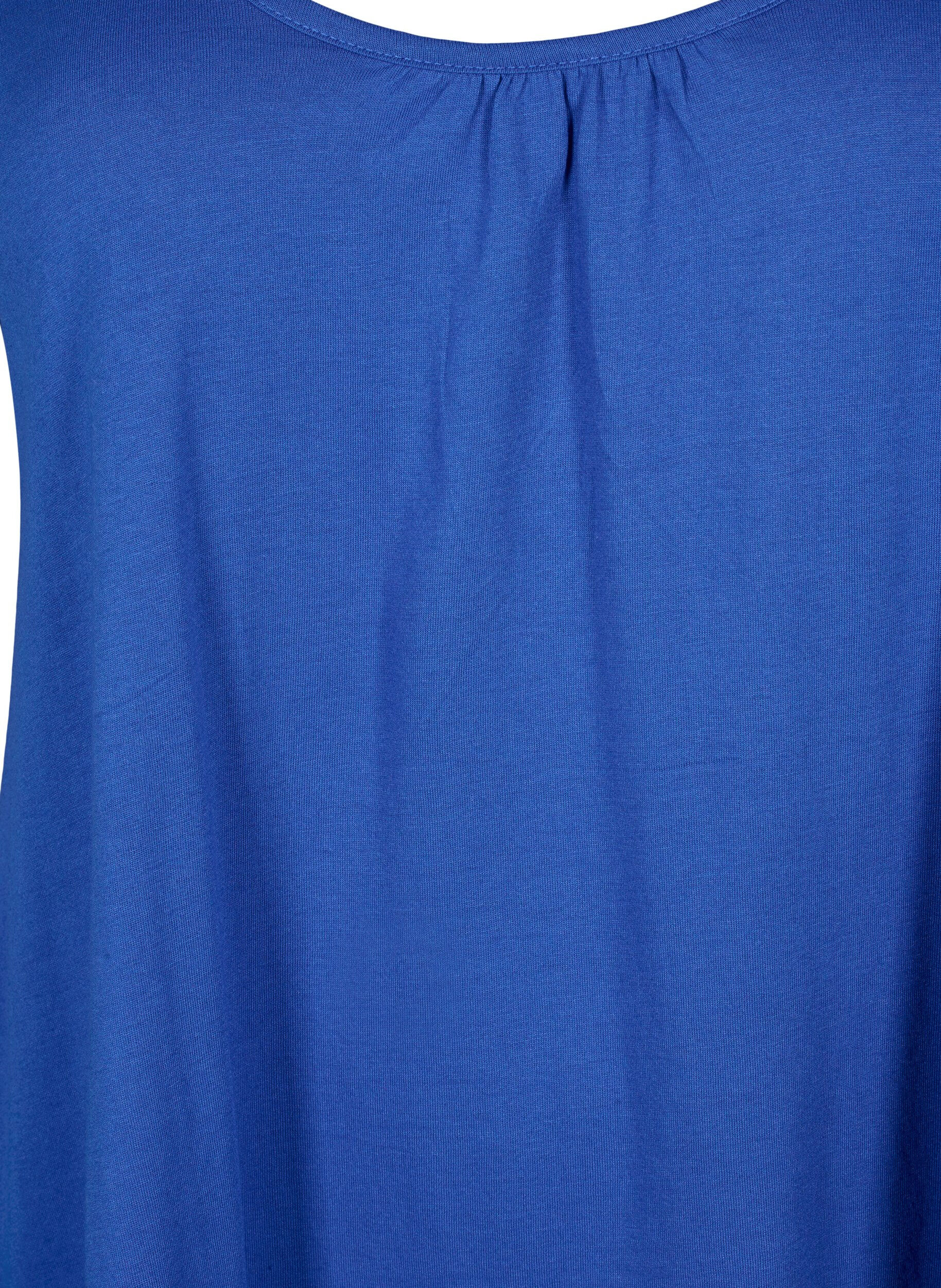 Zizzifashion Top with a-shape and round neck, Victoria blue, Packshot image number 2