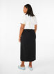 Long skirt with slit in front, Black, Model image number 1