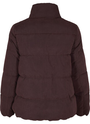 Short winter jacket with zip and high collar, Black Coffee, Packshot image number 1